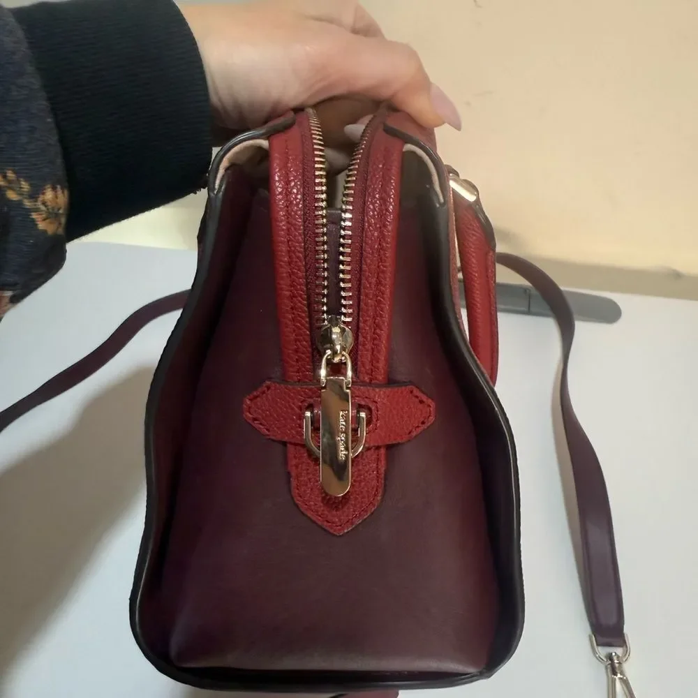 Kate Spade Red ZIP CODE Medium Satchel bag *NEW* *VINTAGE*
